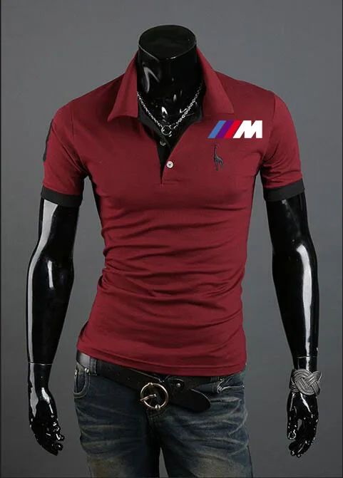 Мотоциклетная Мужская рубашка поло летняя для bmw M3 футболки с коротким рукавом