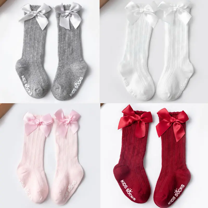 

Baby Infant Girl Sock Boys Non-Slip Stocking Knee High Lace Princess Long Tube Booties Stocking Kids Girl Socks