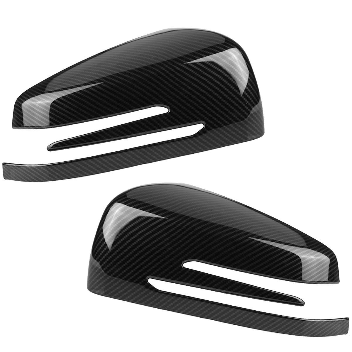 

2 шт. углеродного волокна боковой Зеркало заднего вида Кепки Накладка для Mercedes Benz A, B, C, E GLA класса W204 W212 ABS Пластик автомобильные аксессуары