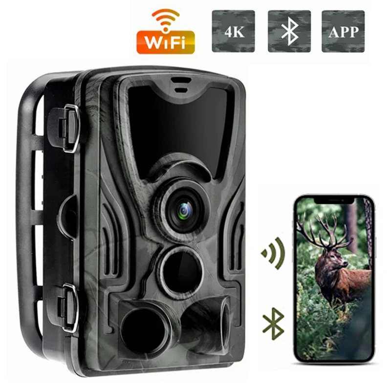 

Hunting Trail Camera Wifi 24Mp Wifi Wildlife Camera Wireless Remote Control Night Vision Outdoor Photos Trap Trail Camera