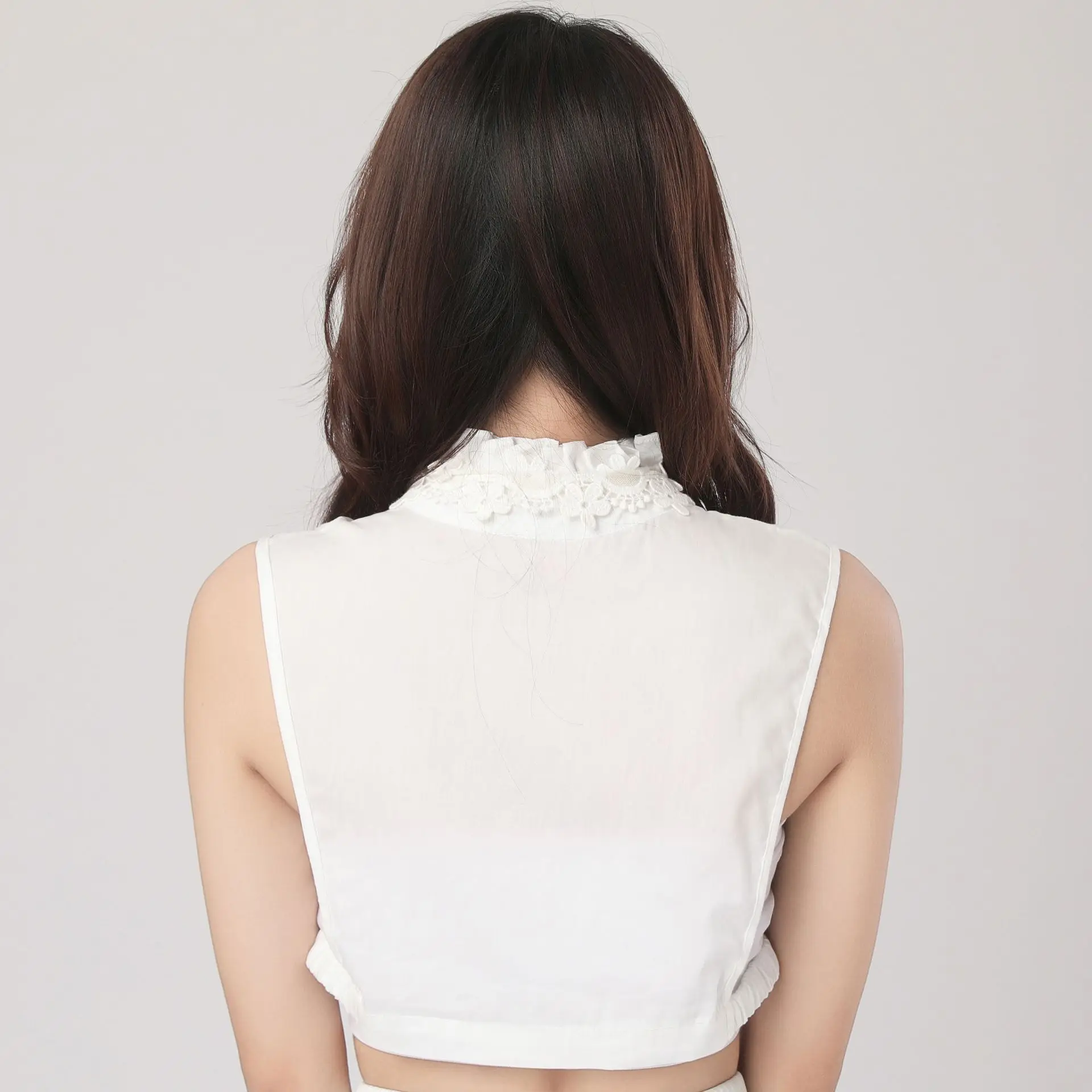 Linbaiway женский стенд Ложные воротнички Блузка Половина рубашка Топ съемный