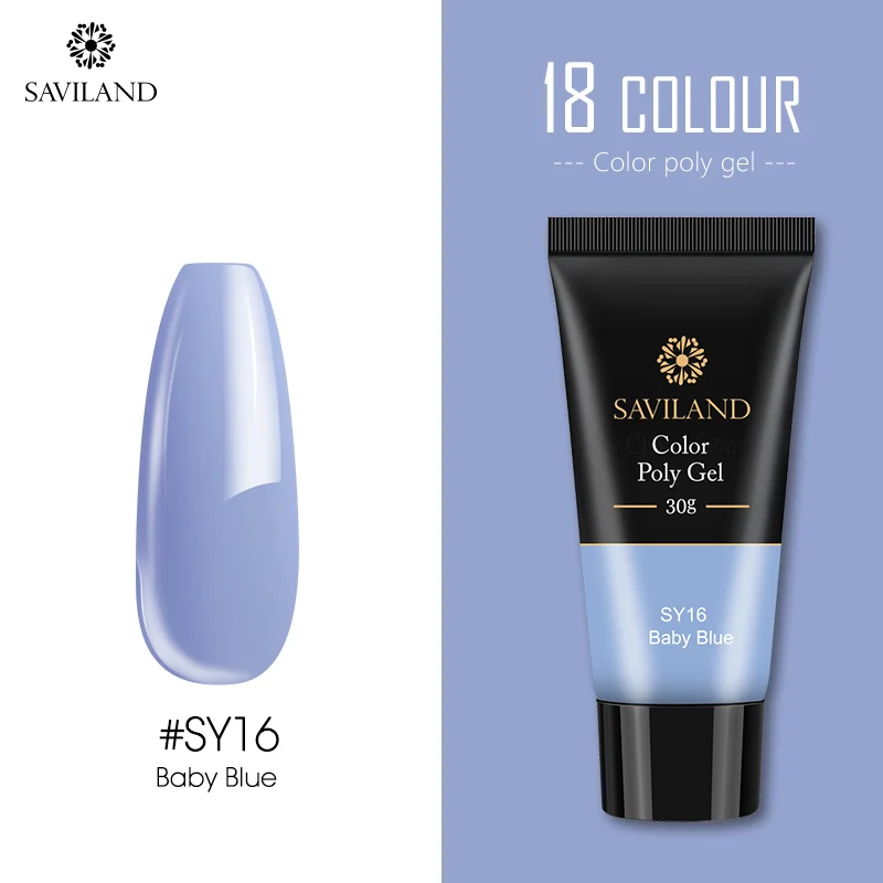 30ml SY16 SAVILAND цветной полигель для наращивания пальцев 24 Цвета УФ-гель для быстрого наращивания 30 г/15 г полигель-лак для ногтей Твердый Гель-лак для ногтей - Цвет: 30ml SY16