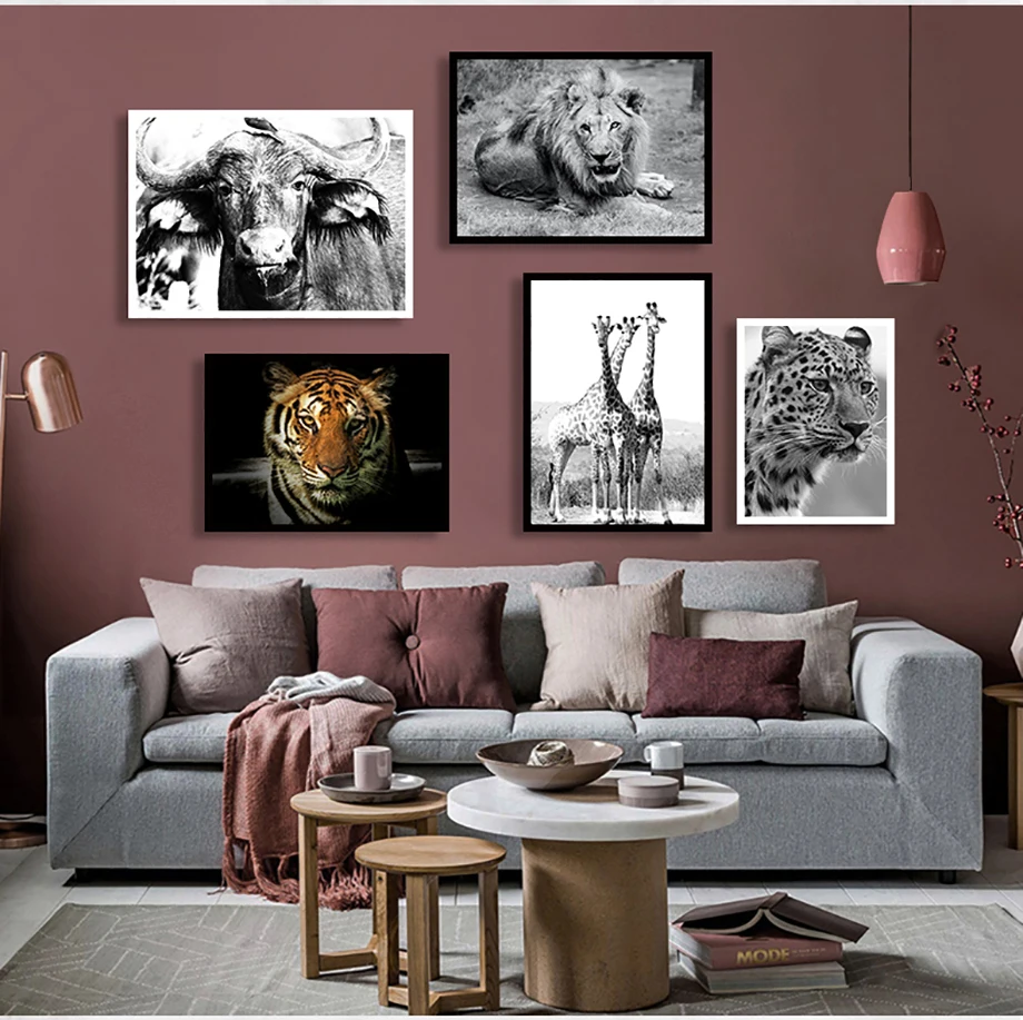 Фотообои с изображением жирафа леопарда коровы  Дом и