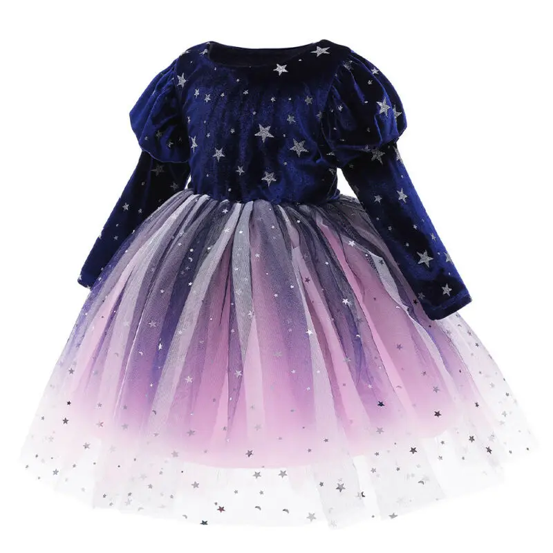 

Girls Princess Party Fairytale Bridesmaid Kids Fancy Dress Tutu Birthday Costume