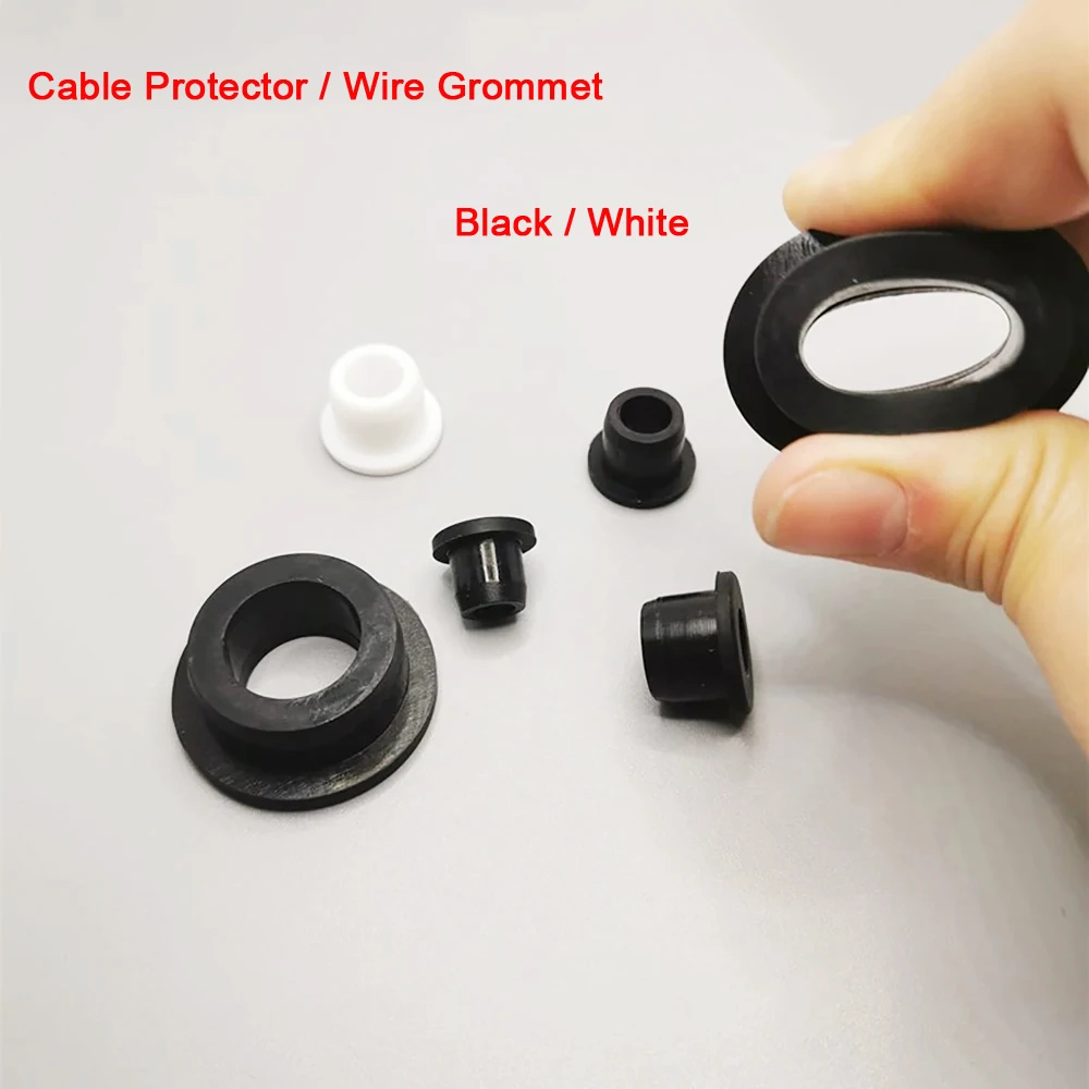 

10pcs Black/White O-rings Gasket Silicone Rubber Wire Grommet Electric Box Inlet Outlet Cable Protector Seal Bushes 5mm-28mm