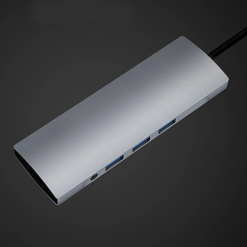 Тип c к HDMI концентратор RJ45 USB3.0 TF SD аудио PD многофункциональный адаптер для MacBook Pro