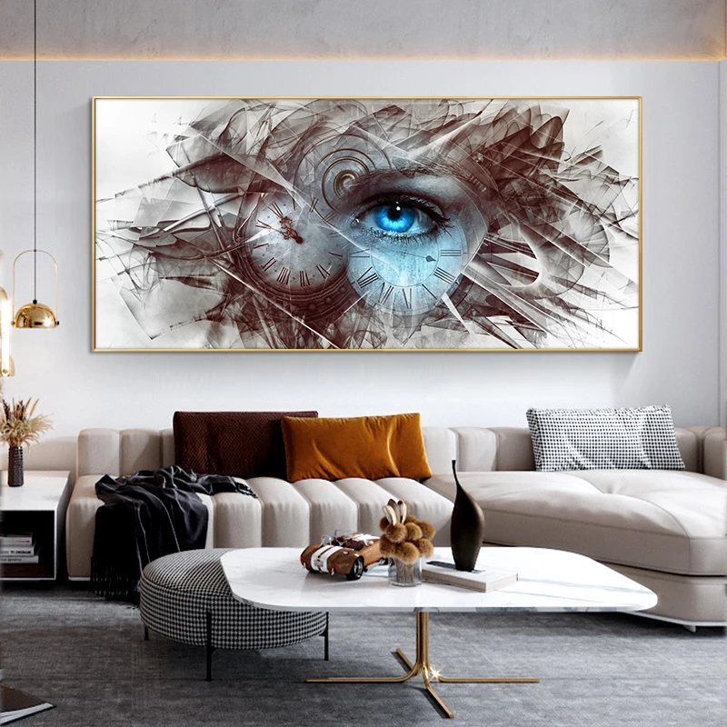 

Abstract Woman Blue Eye Canvas Painting Figure Wall Art Home Decorative Pictures For Living Room Art Posters and Prints