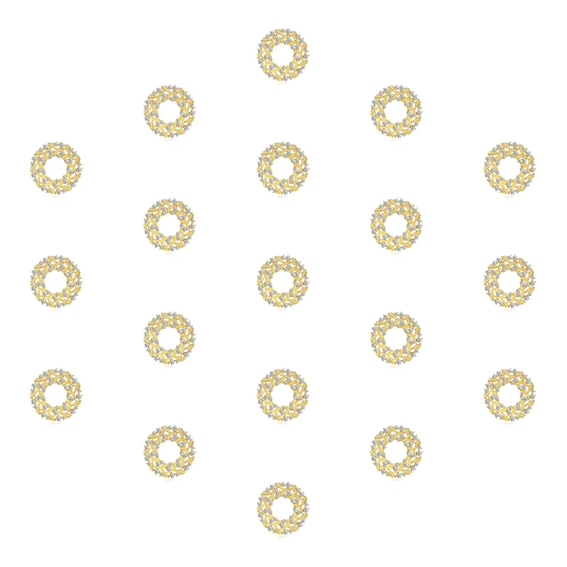 

19Pcs Fashion Rhinestone Butterfly Flower Wreath Scarf Buckle Brooch Jewelry Ring Bouquet Wreath Scarf Clip for Women
