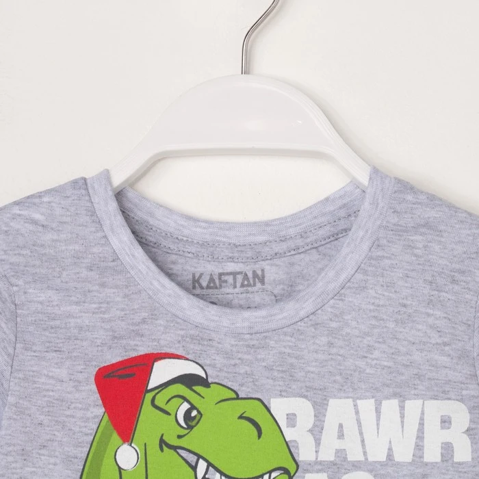 Футболка детская Kaftan Дино р36 рост 134-140 серый 4293867 |