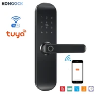 tuya app electronic wireless smart door lock wifi remote control rfid card digital code unlock for home apartment airbnb hotel