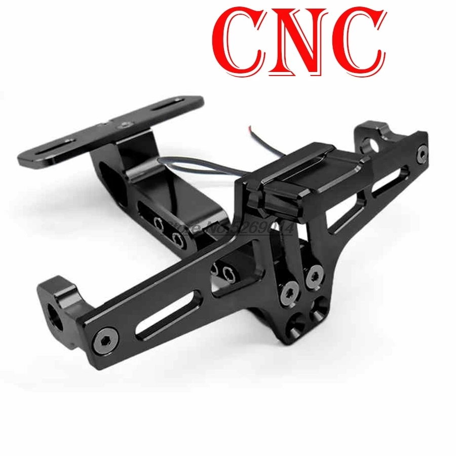 Светодиодный CNC алюминиевый держатель номерного знака для мотоцикла обтекатель