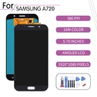 ЖК-дисплей AMOLED 5,7 дюйма для SAMSUNG Galaxy A7 2017 A720, сенсорный экран с дигитайзером в сборе для Samsung A720, сменный дисплей A720F A720FN