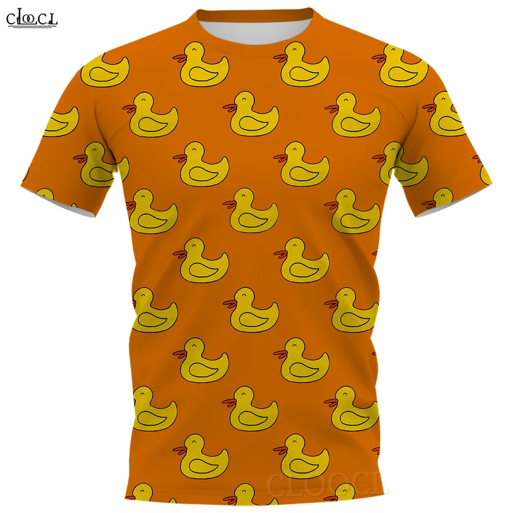 

CLOOCL Cartoon Little Yellow Duck T-Shirt 3D Printed T-Shirt Men Women Casual Tees Short Sleeve Pullover Tops Asian Size S-7XL