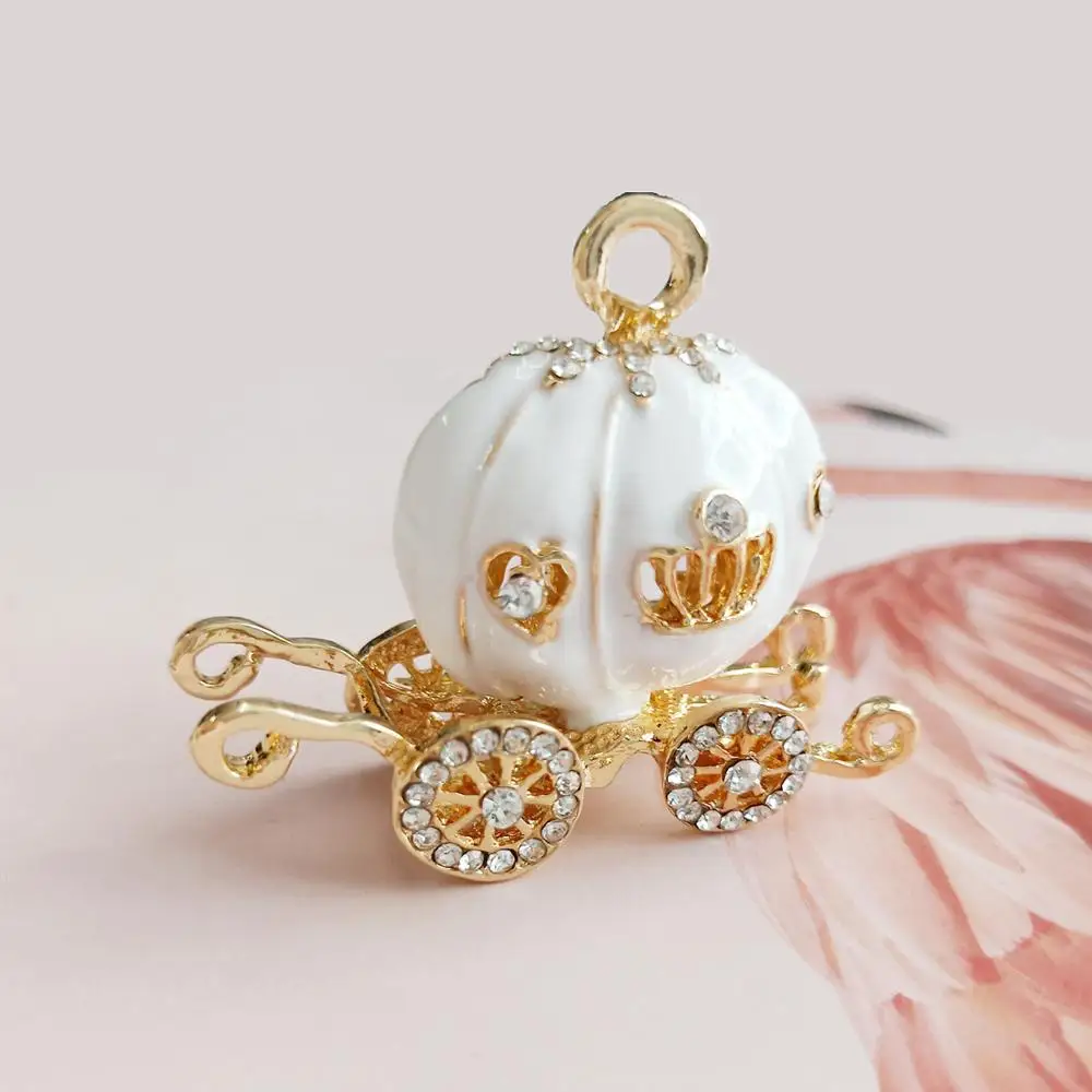 10 шт./лот 41*52 мм подвеска-Карета из сплава с эмалью сделай сам для ожерелий