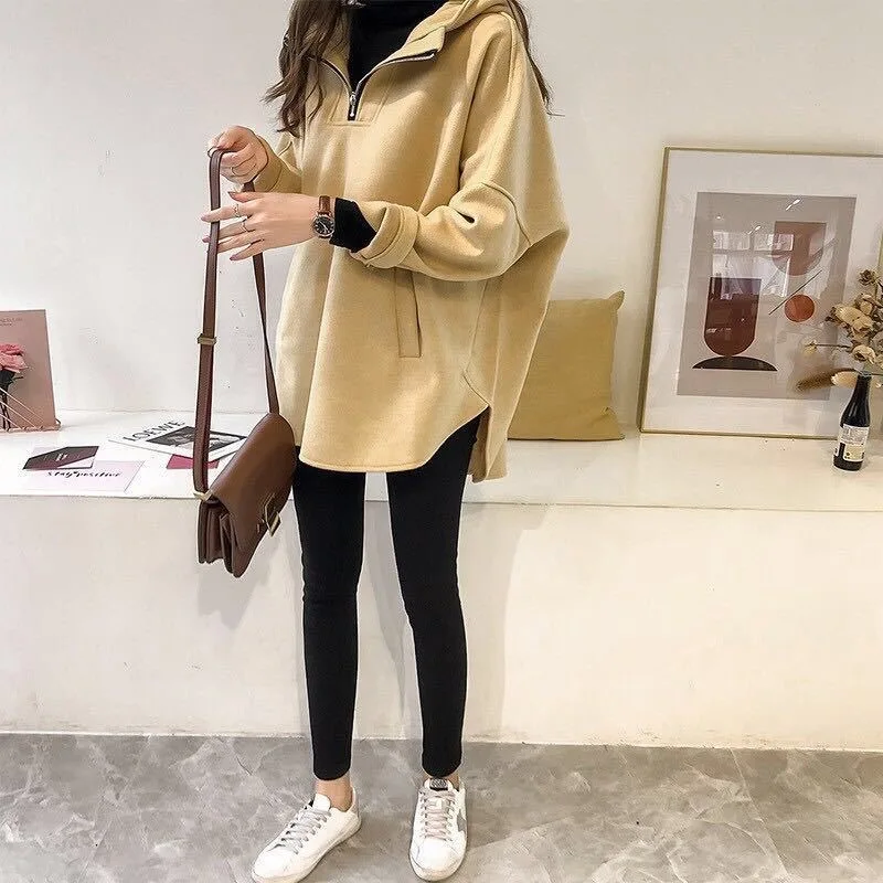 

GOOHOJIO 2020 New Autumn Winter Sweatshirts Women Hoodie Long Sleeve Hoodies Ladies Round Neck Casual Pullover Women Sweatshirt