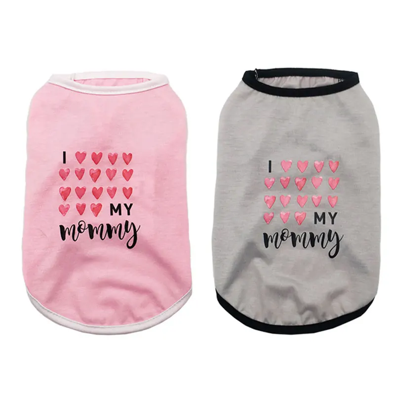 Летняя футболка с милым принтом для домашних животных одежда щенков и собак