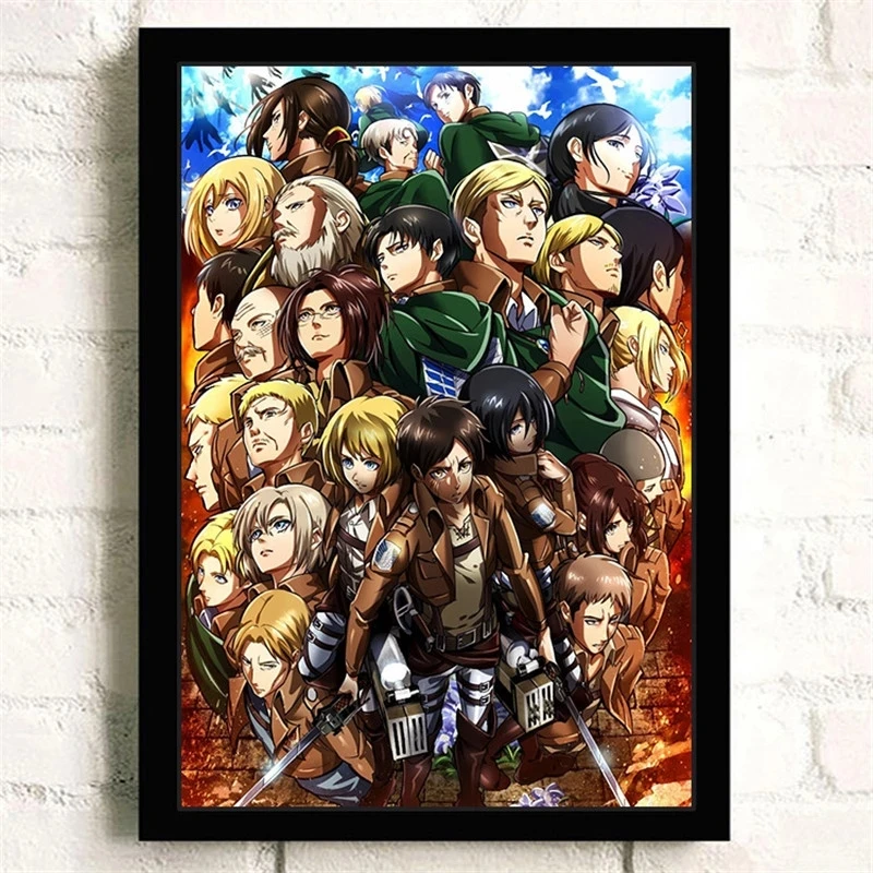

Japanese Anime Attack On Titan Mikasa Leewells Manga Poster Print Art Canvas Painting Kids Gift Children Home Room Wall Decor