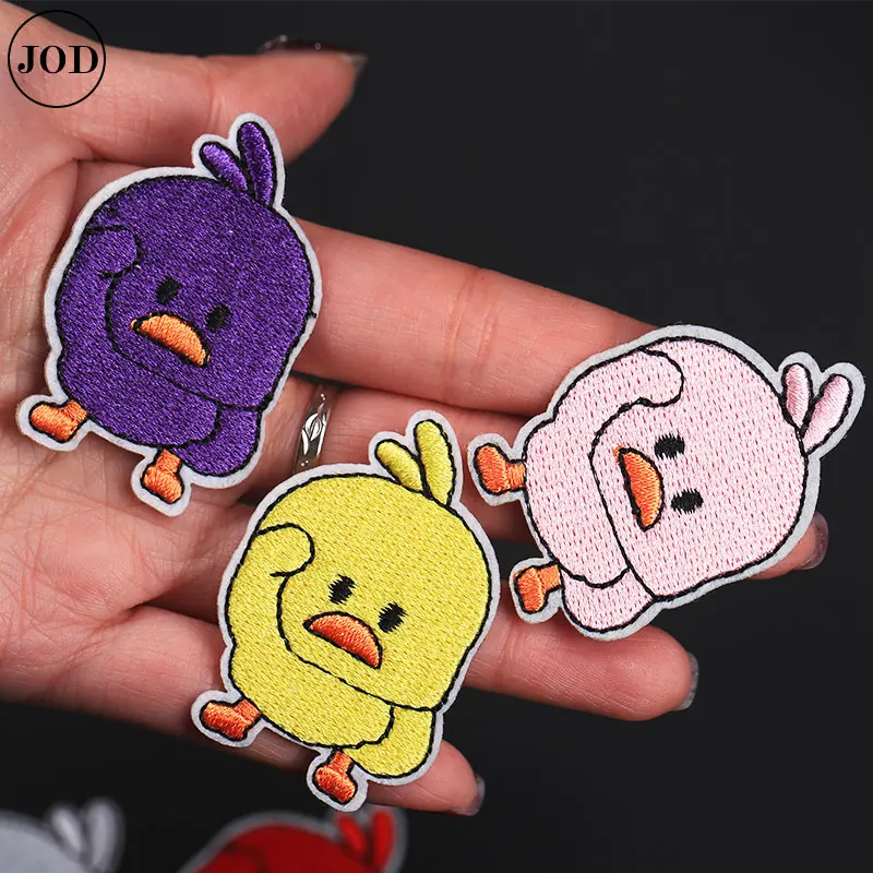 Жёлтая утка вышитые патчи для одежды Железная одежда наклейки патч termoadesivos
