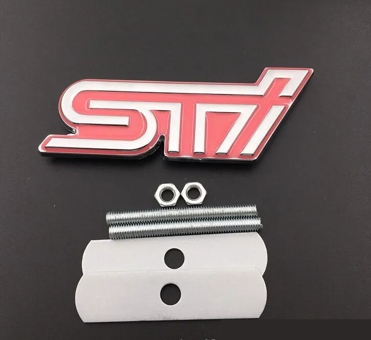 1 шт. 3D стильная металлическая машина STI Передняя наклейка на автомобиль