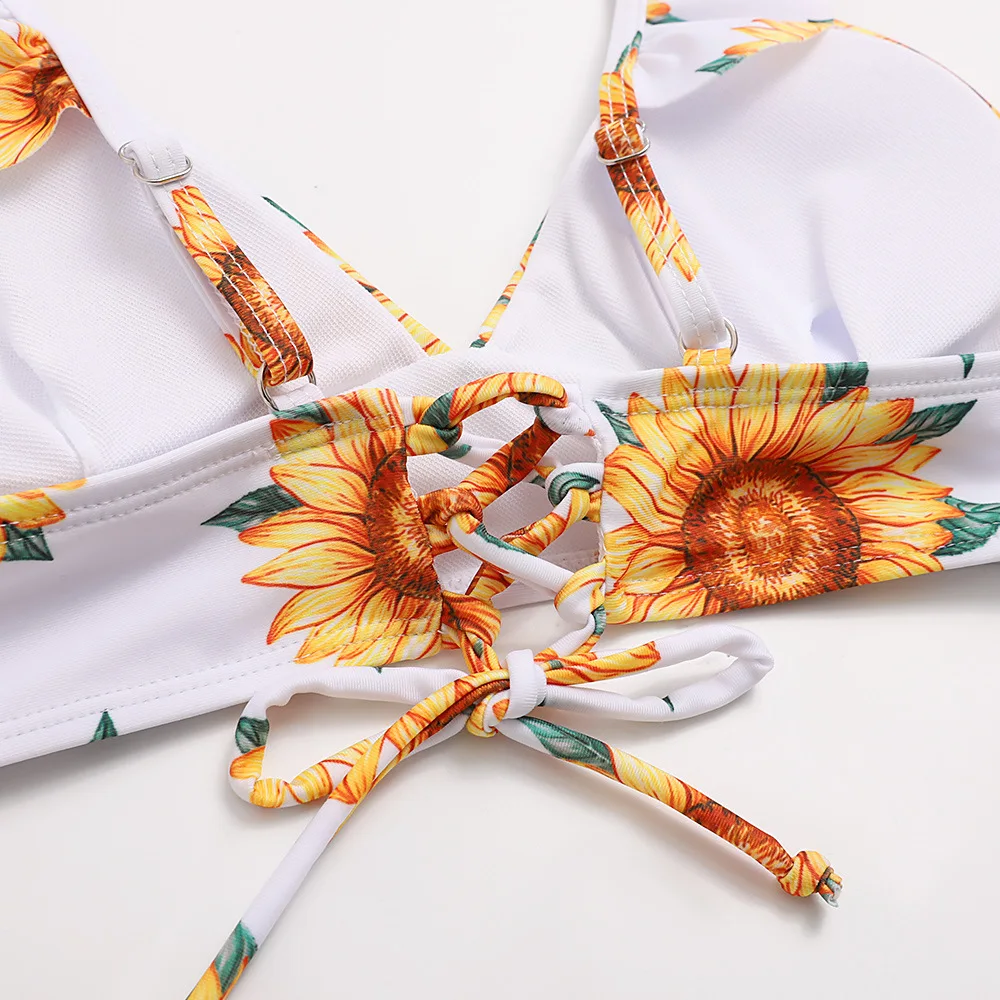 

2021 new sexy swimwear female split sling swimsuit split bikini