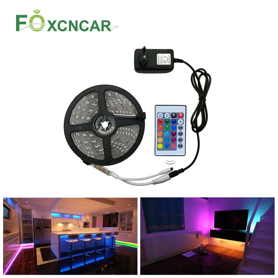 5050 RGB 12 В Светодиодная лента светильник водонепроницаемый кухонный под шкаф светодиодный светильник ing шкаф для спальни ТВ задний светильник Bajada De Cama