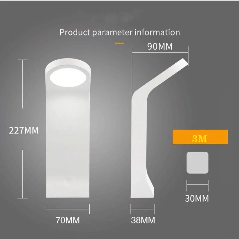 Светодиодный светильник с регулируемой яркостью встроенный USB перезаряжаемый