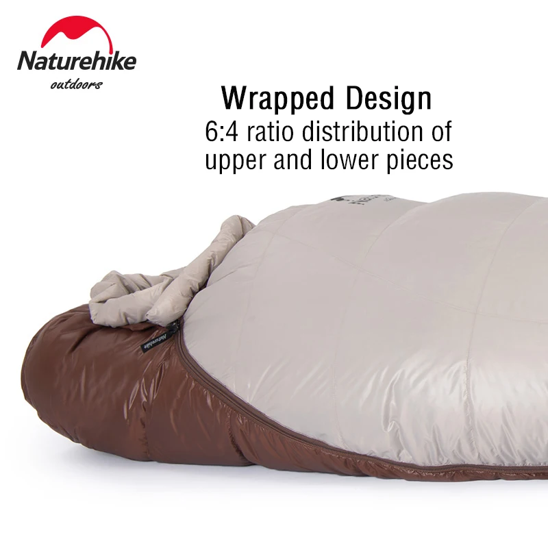 Naturehike Sleeping Bag Snowbird Down Ultralight Waterproof Mummy Outdoor Camping Winter | Спорт и развлечения