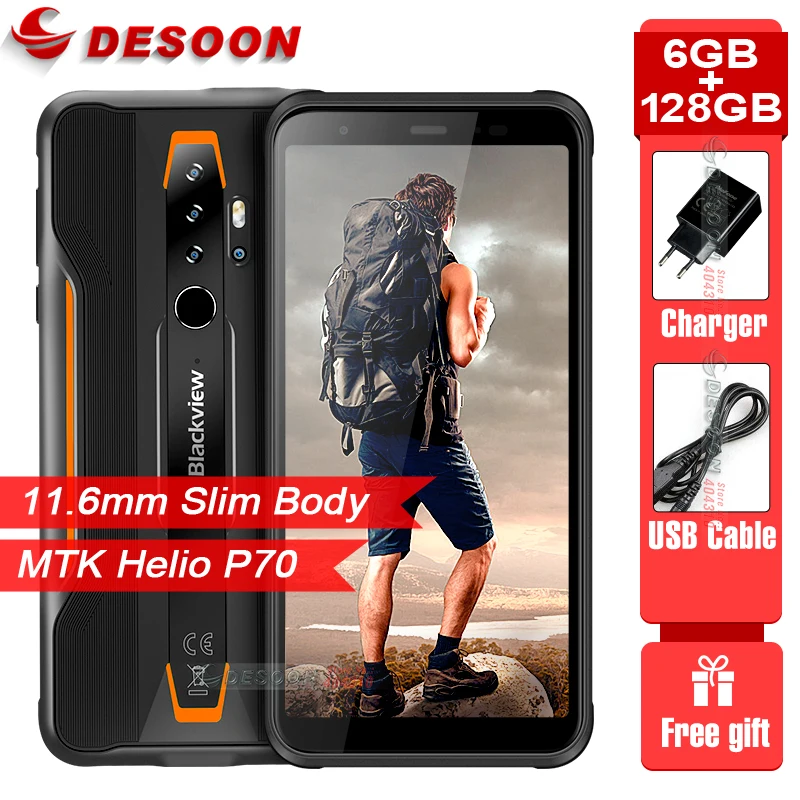 BLACKVIEW BV6300 Pro 6GB+128GB Smartphone 4380mAh Android 10 16MP real Cemare Mobile Phone NFC IP68 Waterproof OTG Rugged Phone