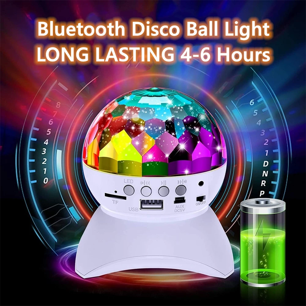 

Starry Sky Projector Projection Wireless Bluetooth Speaker Stage Light LED Disco Ball Lights USB Rechargeable Music Projector