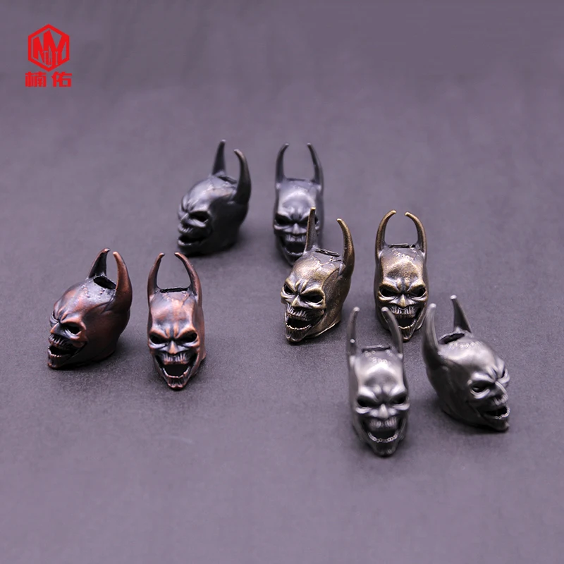

1PC Retro Brass Copper Knife Beads Skull Paracord Beads Red Copper White Copper DIY Lanyard Pendants
