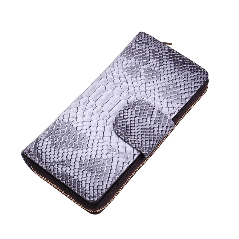Женский Длинный кошелек из натуральной кожи с карманом для денег женский