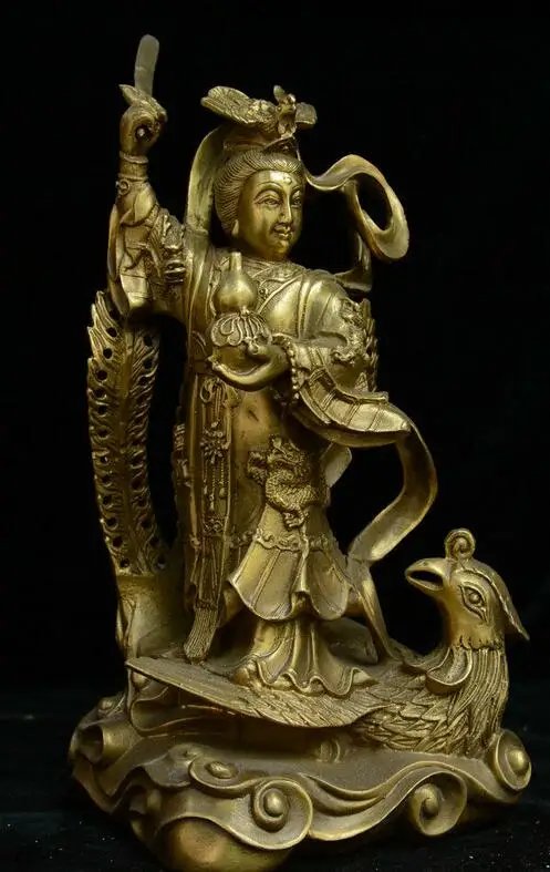 Народное искусство Китая латунный миф бессмертный Феникс королева мать Западной