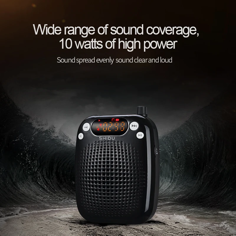 Портативный громкоговоритель SHIDU беспроводной микрофон голосовой усилитель для