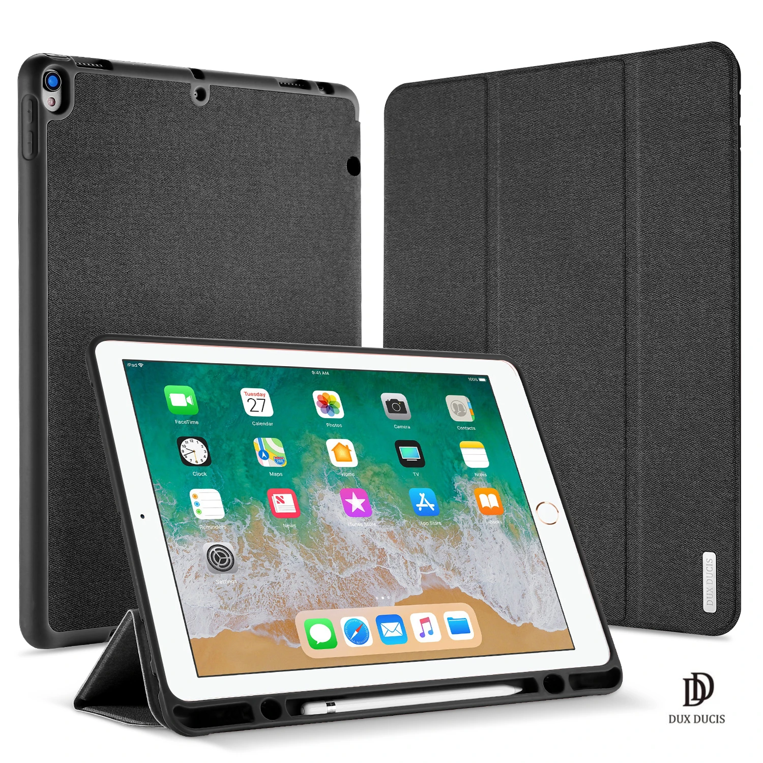 

Tablet Leather case for iPad Pro 12.9 2017 Case Smart Sleep Wake DUX DUCIS DOMO Trifold Protective Case with Pencil Holder