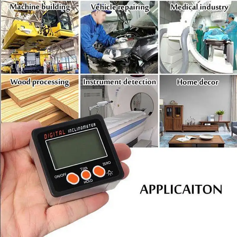 Цифровой транспортир 360 градусов с магнитным основанием угломер инклинометр