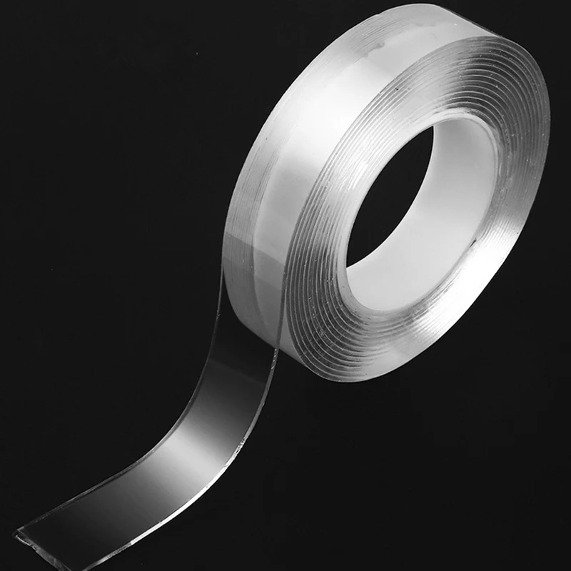 

Двухсторонняя клейкая многофункциональная прозрачная моющаяся лента без следов, 1/2/3/5 м, товары для дома