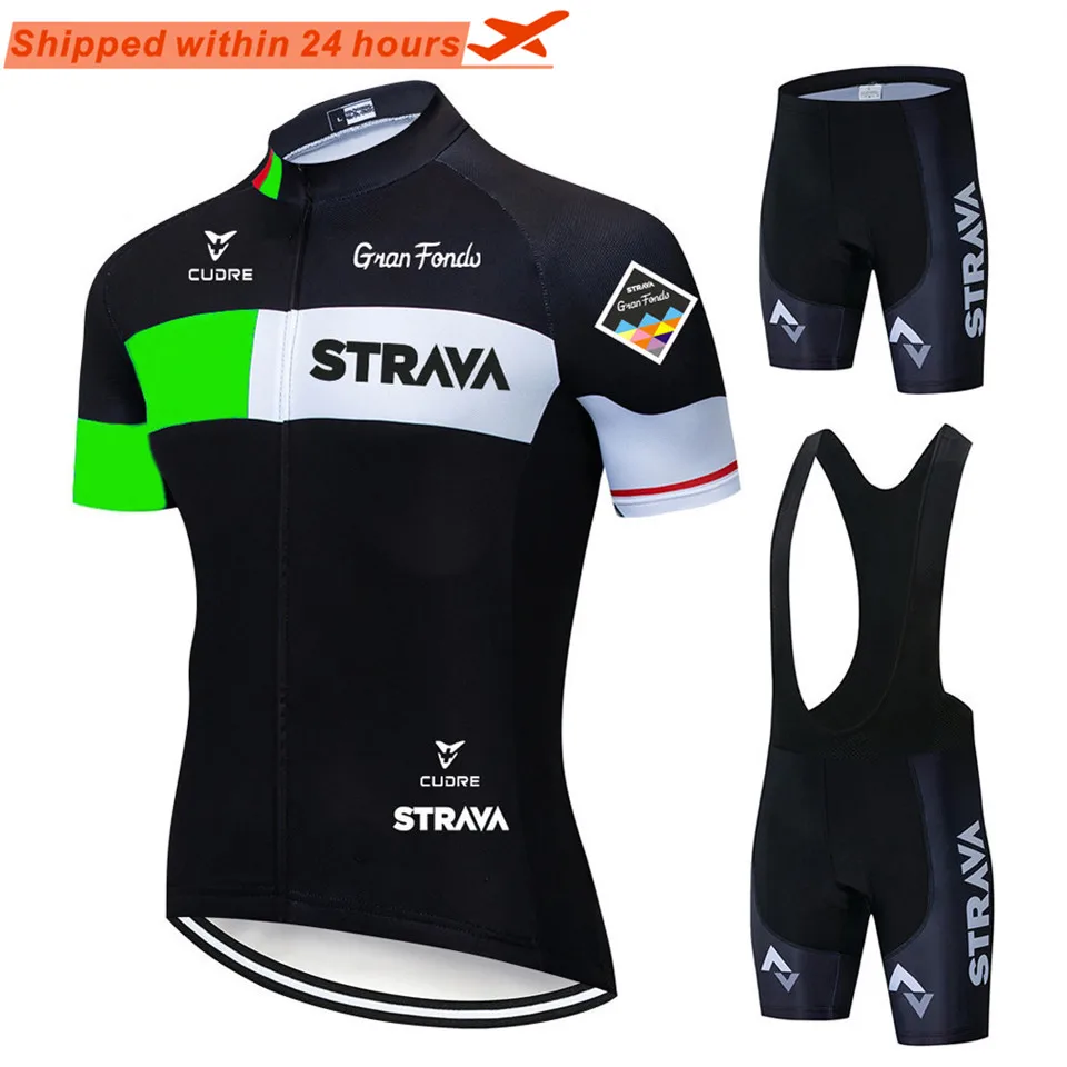 Трикотажный комплект для езды на велосипеде STRAVA зеленая велосипедная форма