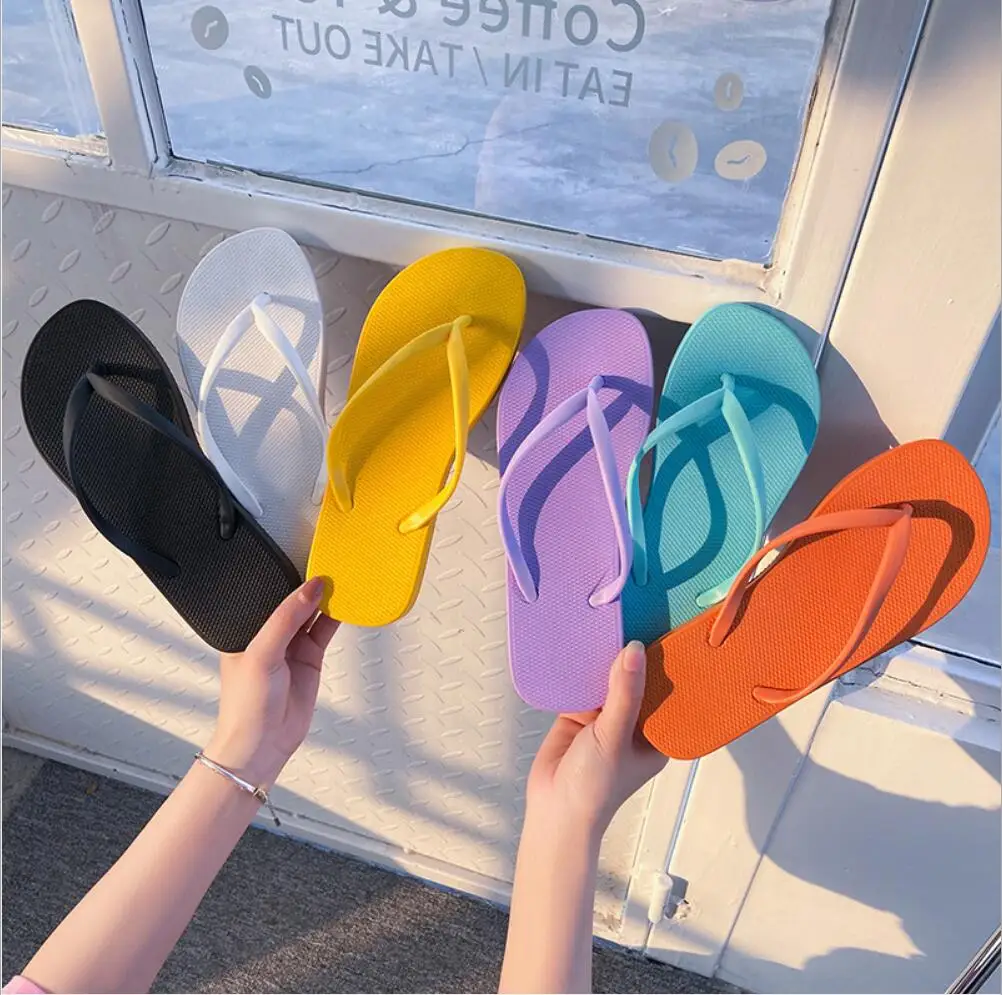 

Women Candy Color Slippers Beach Flip Flops Soft EVA Summer Flat Shoes Woman Fashion Slides Comfortable Ladies Vacation Sandals