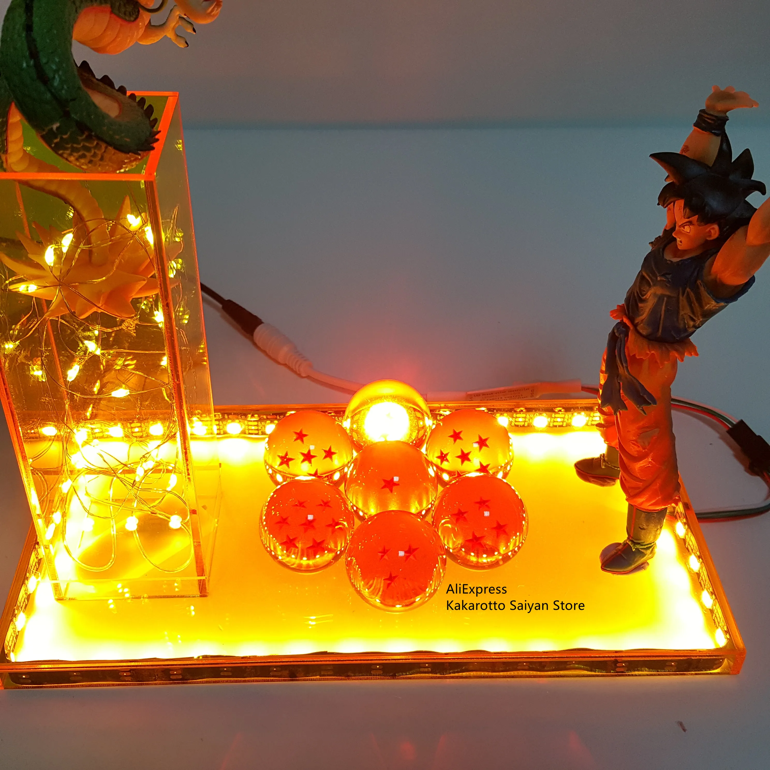 

Dragon Ball Z Goku Call Out The Shenron Led Light Model Toys Anime Dragon Ball Super Summon Shenron Led Scene Figurine DBZ