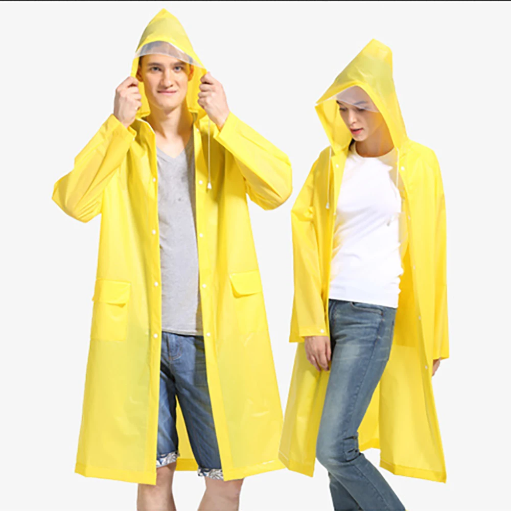 

Outdoor Waterproof Rain Jacket Raincoat Women Travel Transparent Clear Rain Coats Poncho Mujer Capa De Chuva Infantil 60YY314