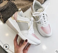 hot wedge sneakers shiny bling design autumn winter elegant women shoes platform fashion woman new brand casual style