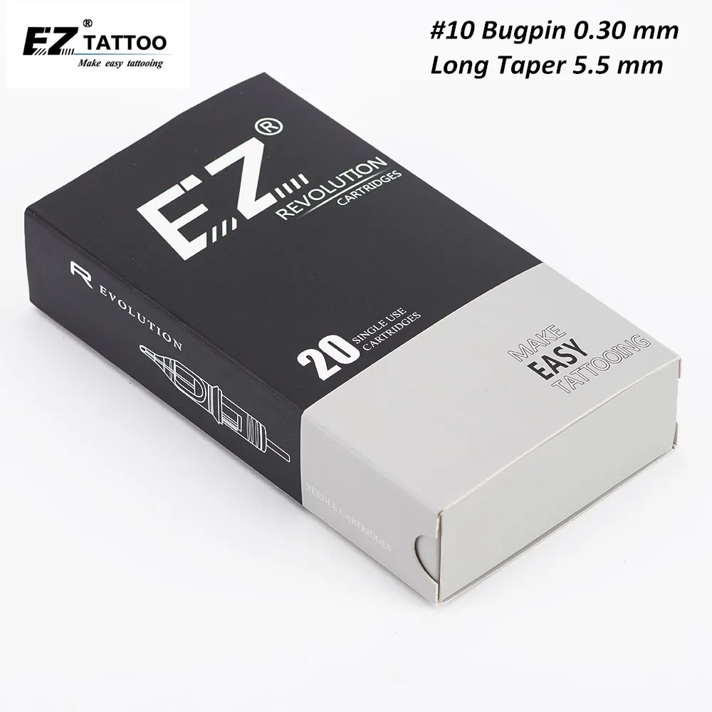 

EZ Revolution Tattoo Cartridge Needle #10 (0.30 MM ) Round Liner 3.5 MM Medium Taper Tattoo & Permanent Makeup Rotary Machines