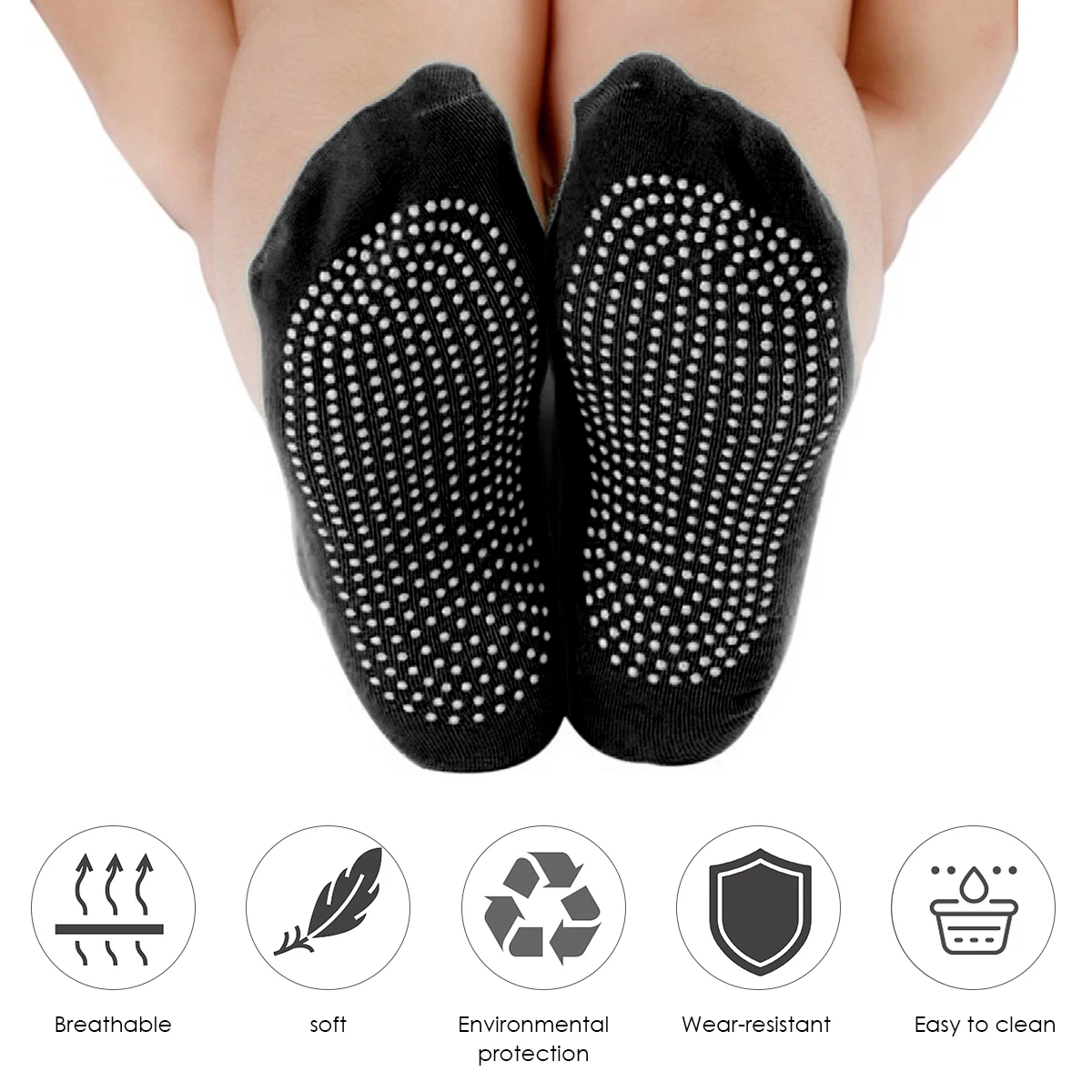 

4 Pair Professional Socks Non-Slip Sports Socks Quick-Dry Silicone Sock Soft Men & Women Cotton Socks Non-Slip Yoga Socks
