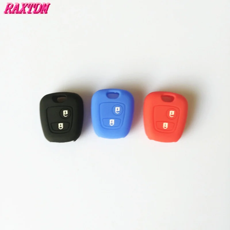 

2 Buttons Silicone car key cover case for Smart City For Citroen C1 C2 C3 Pluriel C4 C5 C8