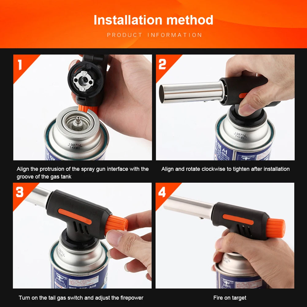 Газовая фонарь для барбекю Бутановая горелка с автоматическим зажиганием