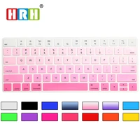 hrh gradient rainbow keyboard cover silicone skin keypad cover protective film for apple magic keyboard mla22ba us version