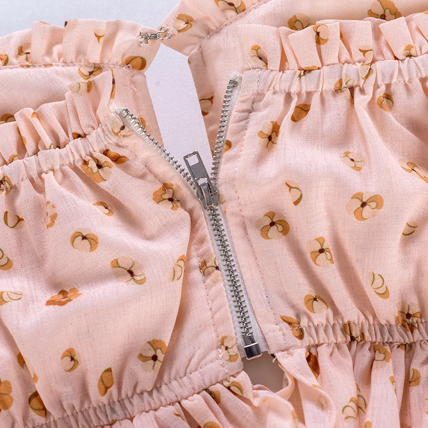 

Off The Shoulder Long Sleeve Blouse Top 2021 Summer Print Slash Neck Women Bodice Sexy