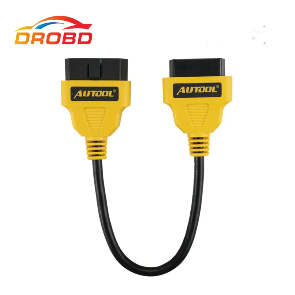 Autool OBD2 16-контактный разъем штекер-гнездо Автомобильный OBD подключение