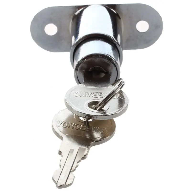 Hot New Silver Tone Metal Sliding Door Showcase Cylinder Plunger Lock with 2 Keys|Замки| |