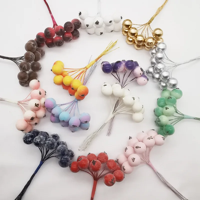 10 шт. рождественские украшения для дома матовые мини фрукты искусственная